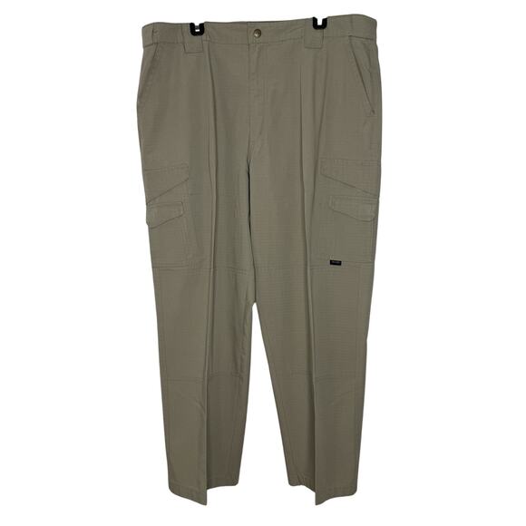 Tru-Spec Tactical Cargo Pants 42 x 30 Khaki Ripstop Military Outdoor Utility - Picture 1 of 7